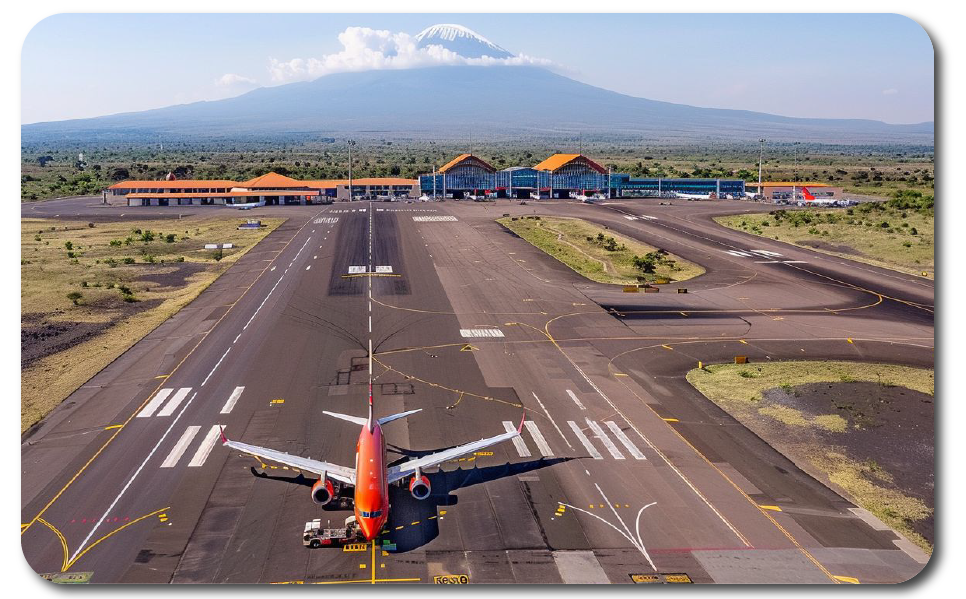 Moshi town and Mount Kilimanjaro