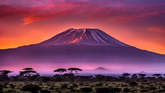 Mount Kilimanjaro above the plains