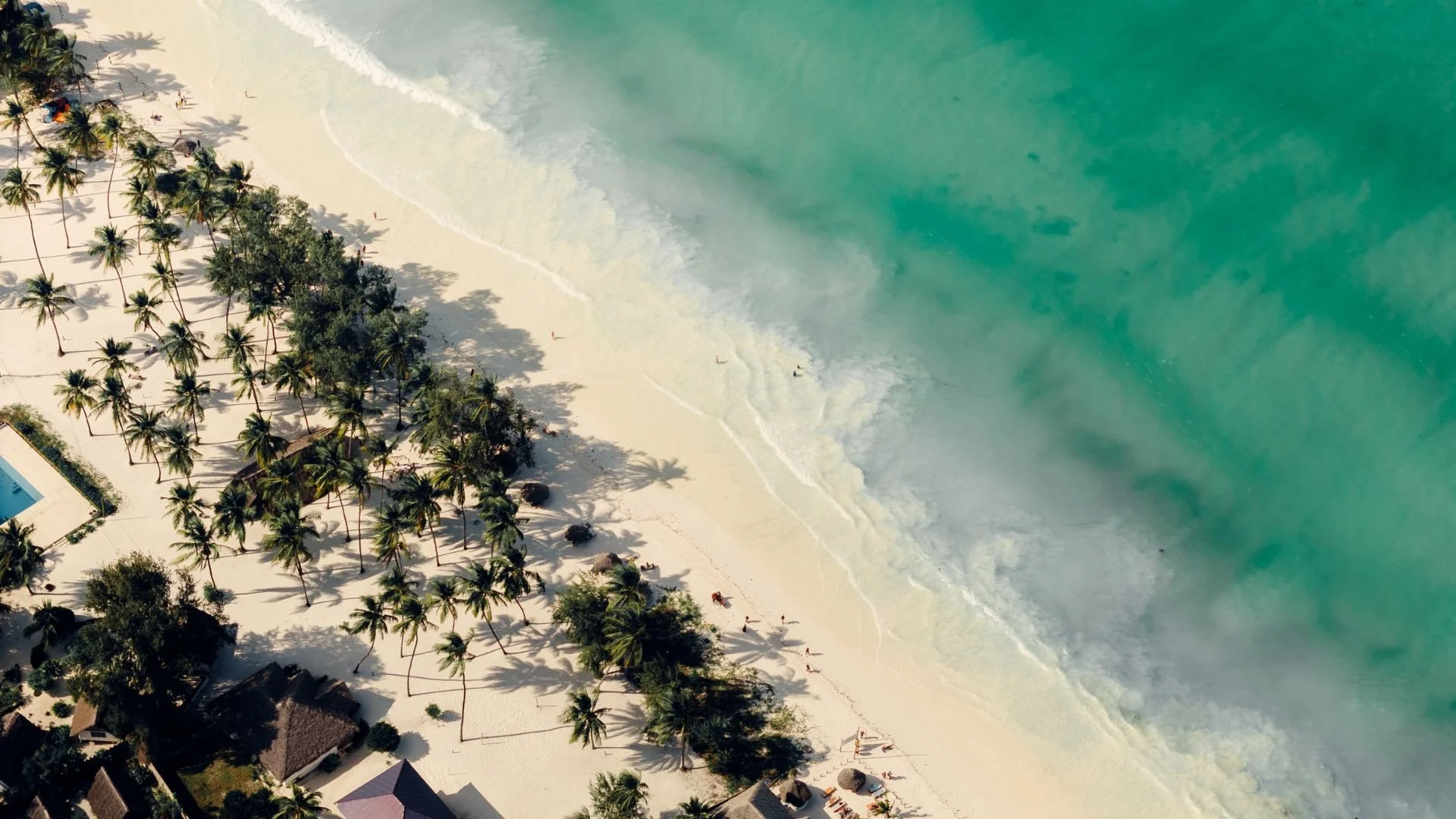 Zanzibar white sand beach and dhow